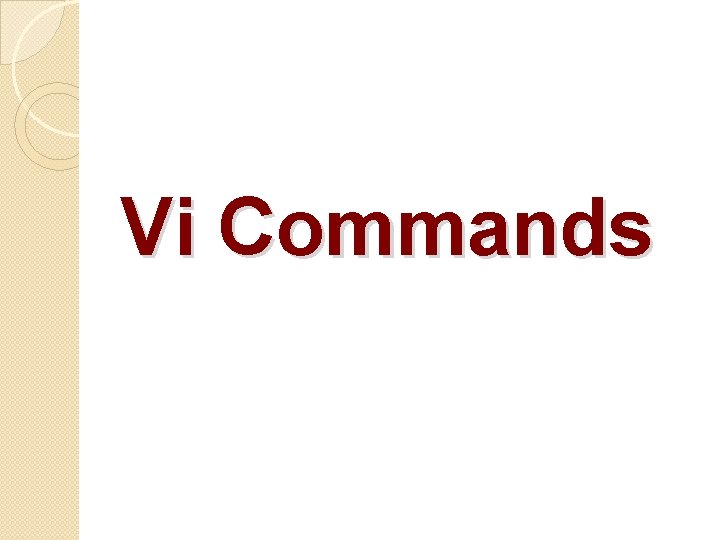 Vi Commands 