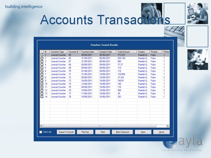 Accounts Transactions 