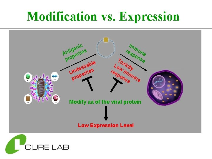 Modification vs. Expression nic e g s ti An pertie pro le b a
