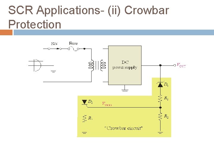 SCR Applications- (ii) Crowbar Protection 