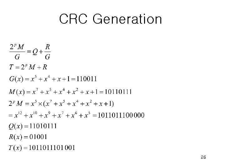 CRC Generation 26 