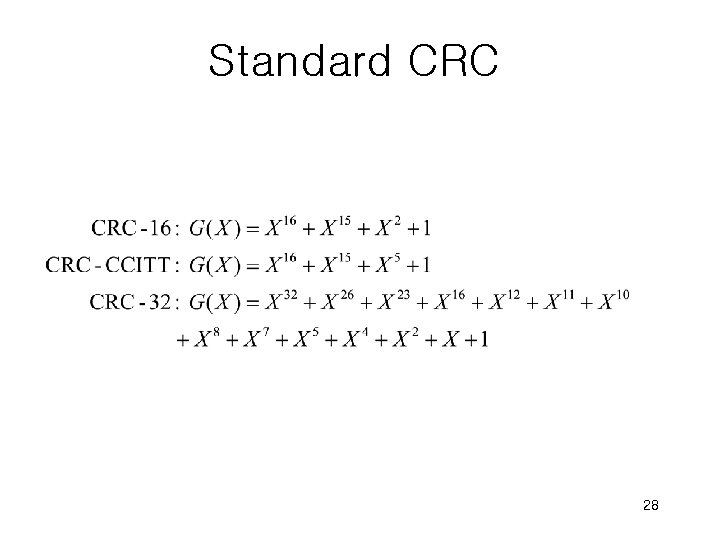 Standard CRC 28 
