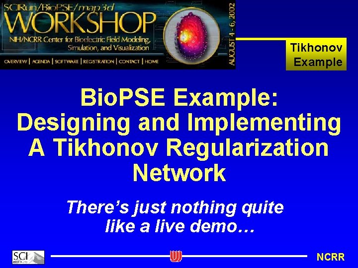 Tikhonov Example Bio. PSE Example: Designing and Implementing A Tikhonov Regularization Network There’s just