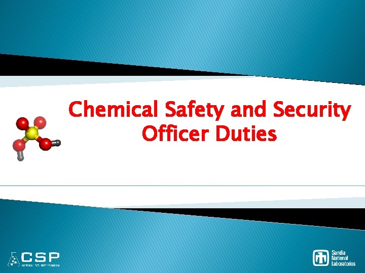 Chemical Safety and Security Officer Duties 