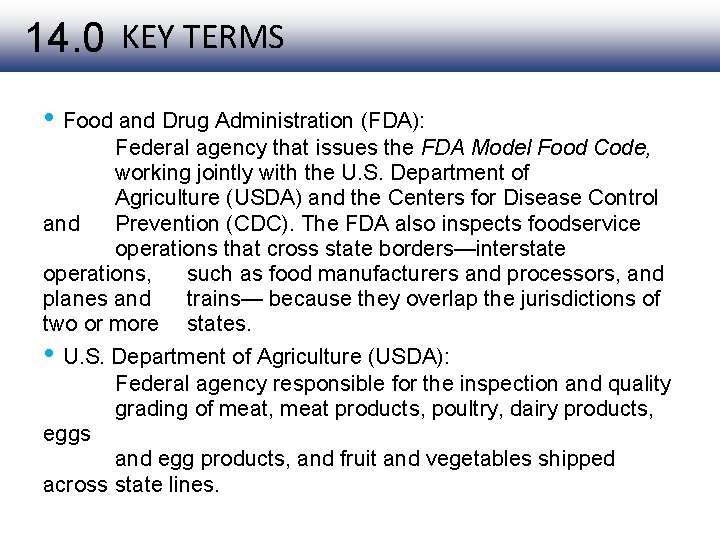 Chapter Number 14 Food Safety Regulations and Standards