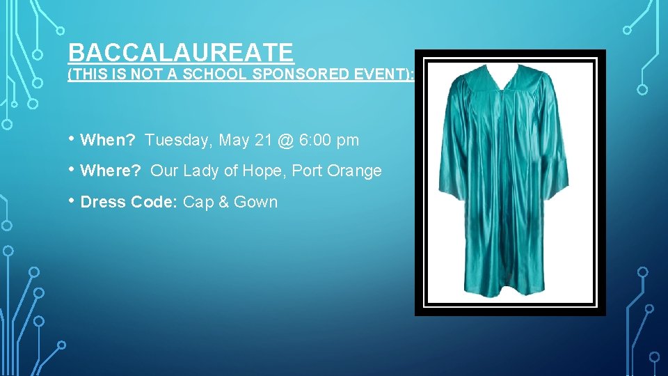 baccalaureate dress code