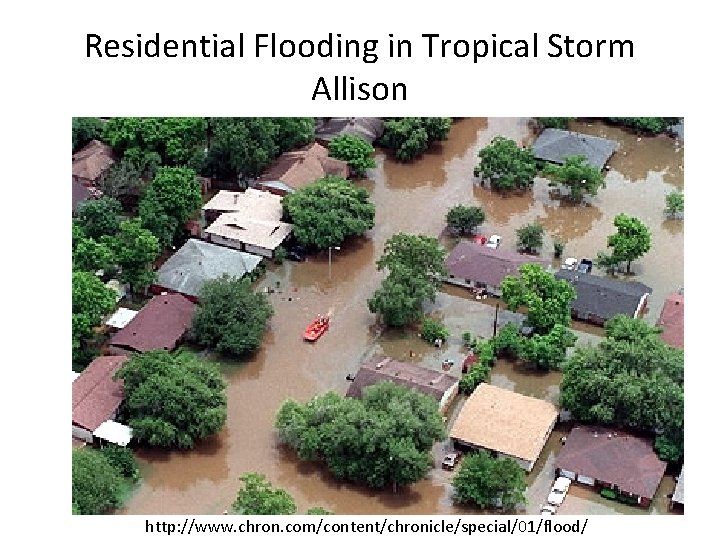 Residential Flooding in Tropical Storm Allison http: //www. chron. com/content/chronicle/special/01/flood/ 