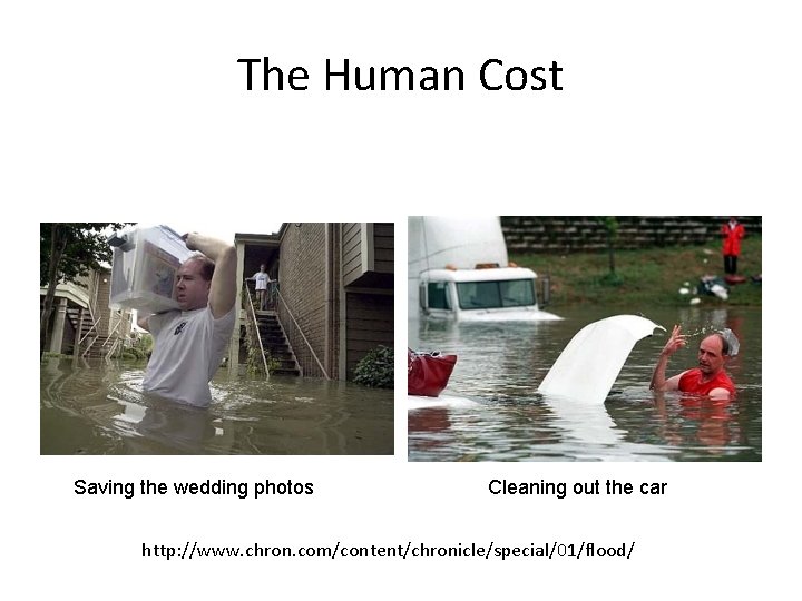 The Human Cost Saving the wedding photos Cleaning out the car http: //www. chron.