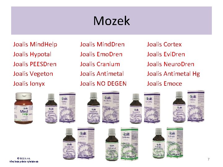 Mozek Joalis Mind. Help Joalis Hypotal Joalis PEESDren Joalis Vegeton Joalis Ionyx © ECC