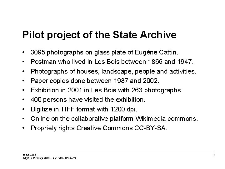 Pilot project of the State Archive • • • 3095 photographs on glass plate