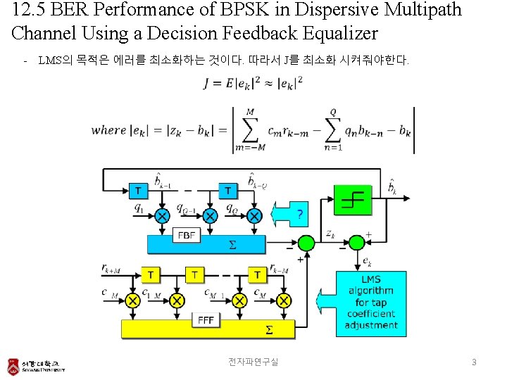 12. 5 BER Performance of BPSK in Dispersive Multipath Channel Using a Decision Feedback
