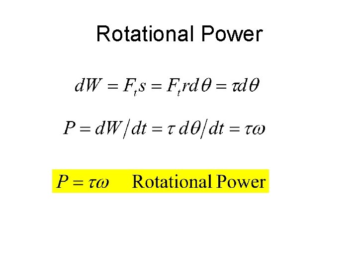 Rotational Power 