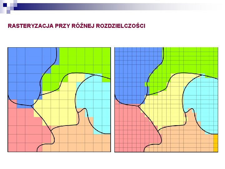 RASTERYZACJA PRZY RÓŹNEJ ROZDZIELCZOŚCI 