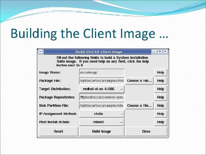 Building the Client Image … 