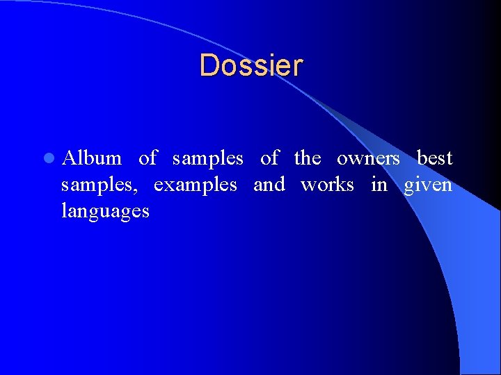 Dossier l Album of samples of the owners best samples, examples and works in