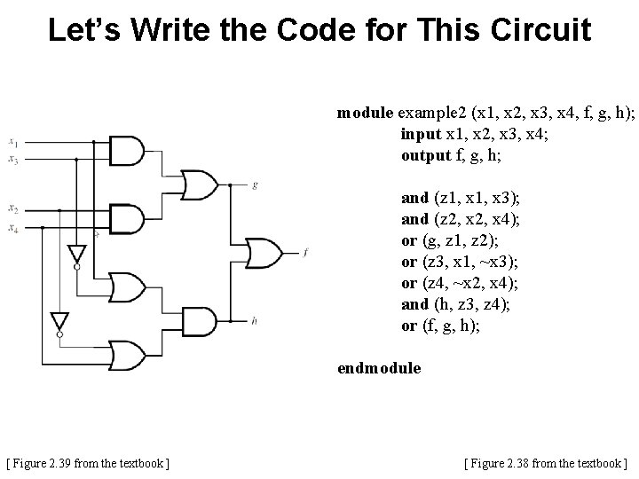 Let’s Write the Code for This Circuit module example 2 (x 1, x 2,