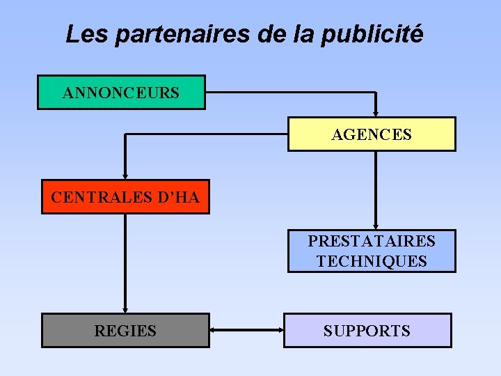 Les partenaires de la publicité ANNONCEURS AGENCES CENTRALES D’HA PRESTATAIRES TECHNIQUES REGIES SUPPORTS 