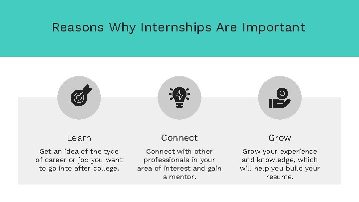 Reasons Why Internships Are Important Learn Connect Grow Get an idea of the type