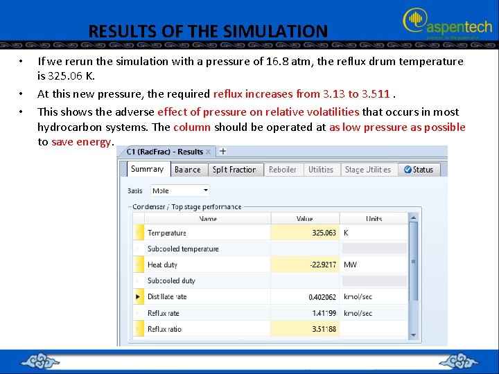 RESULTS OF THE SIMULATION • • • If we rerun the simulation with a