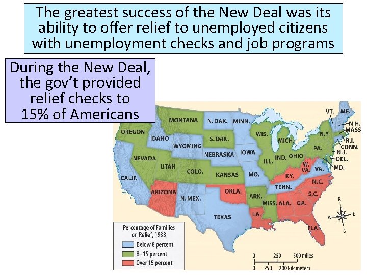 The greatest success of the New Deal was its ability to offer relief to