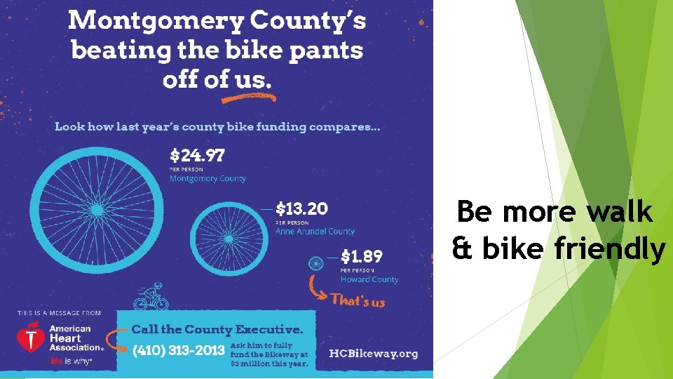 Be more walk & bike friendly 
