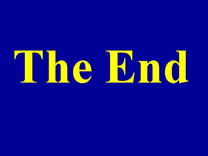 The End 