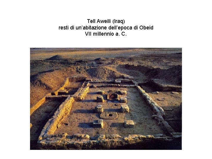 Tell Aweili (Iraq) resti di un’abitazione dell’epoca di Obeid VII millennio a. C. 