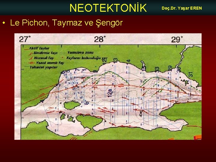 NEOTEKTONİK • Le Pichon, Taymaz ve Şengör Doç. Dr. Yaşar EREN 