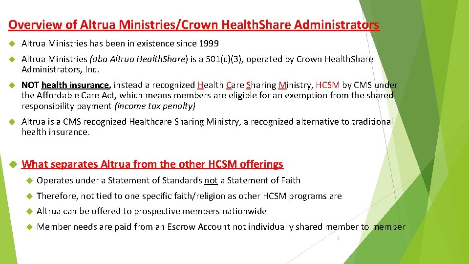 Overview of Altrua Ministries/Crown Health. Share Administrators Altrua Ministries has been in existence since