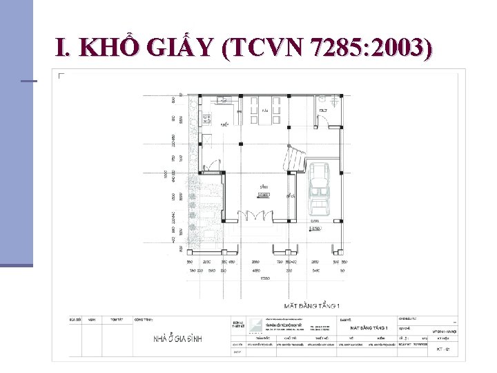 I. KHỔ GIẤY (TCVN 7285: 2003) 