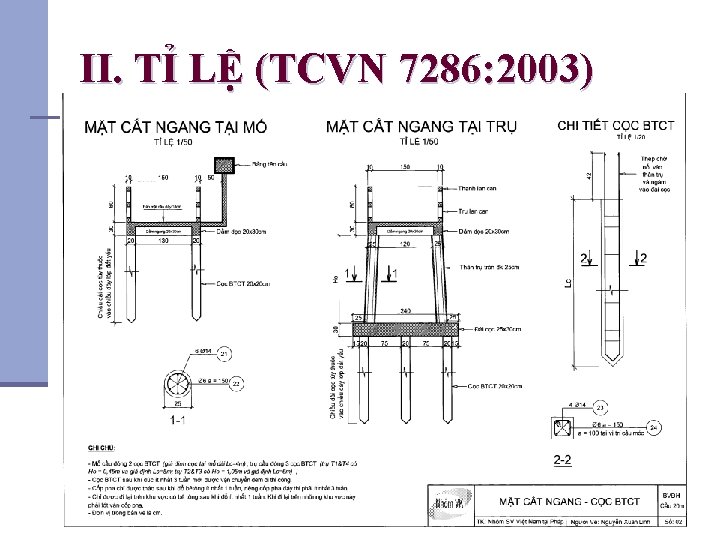 II. TỈ LỆ (TCVN 7286: 2003) 