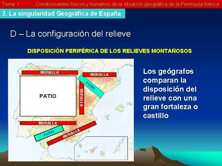 Tema 1 Condicionantes físicos y humanos de la situación geográfica de la Península Ibérica