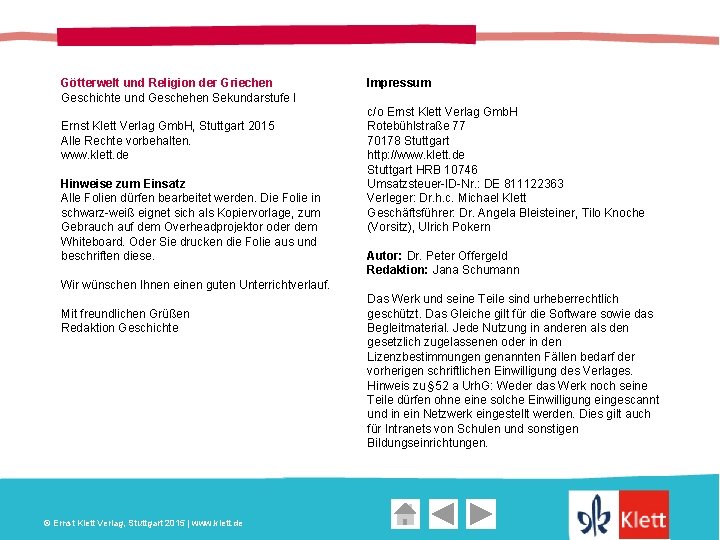 Götterwelt und Religion der Griechen Geschichte und Geschehen Sekundarstufe I Ernst Klett Verlag Gmb.