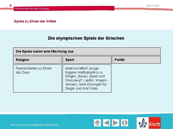 4 Folie 7 von 8 Griechische Wurzeln Europas Spiele zu Ehren der Götter Die