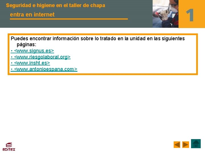 Seguridad e higiene en el taller de chapa entra en internet Puedes encontrar información