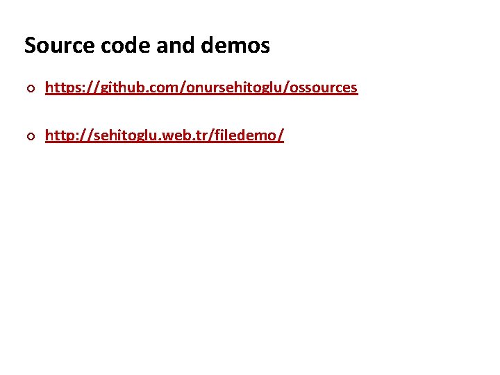 Carnegie Mellon Source code and demos ¢ https: //github. com/onursehitoglu/ossources ¢ http: //sehitoglu. web.
