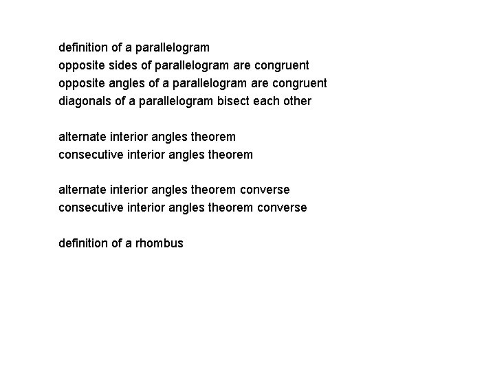 definition of a parallelogram opposite sides of parallelogram are congruent opposite angles of a