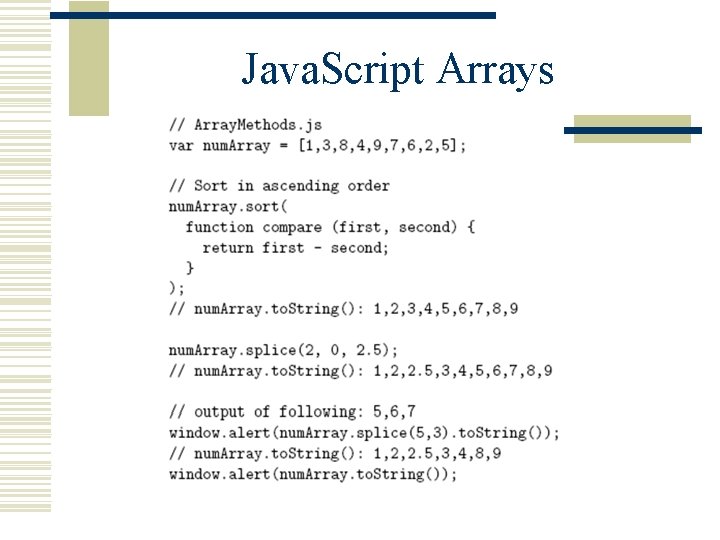 Java. Script Arrays 
