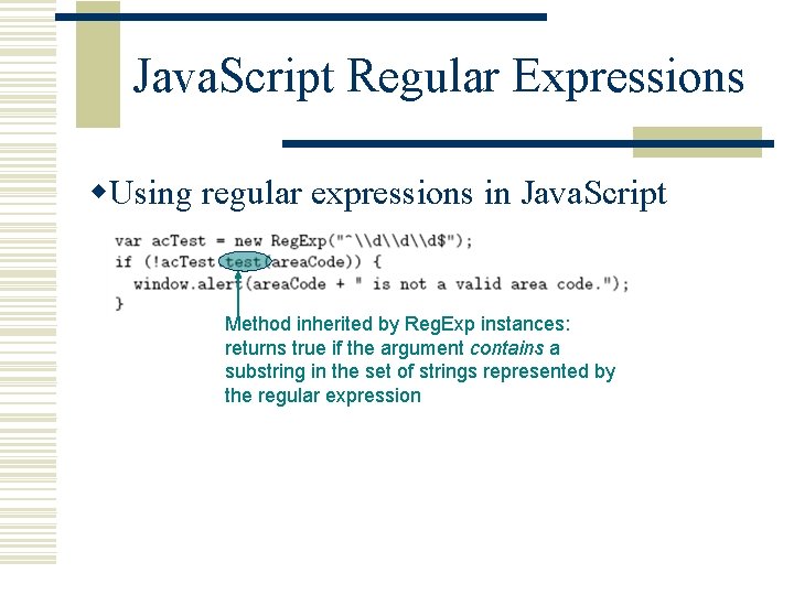 Java. Script Regular Expressions w. Using regular expressions in Java. Script Method inherited by