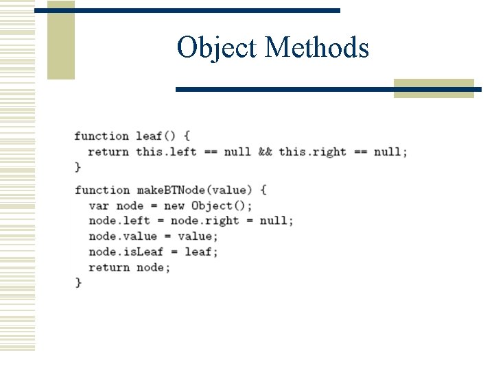 Object Methods 