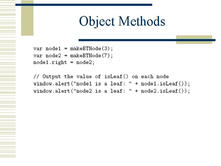 Object Methods 