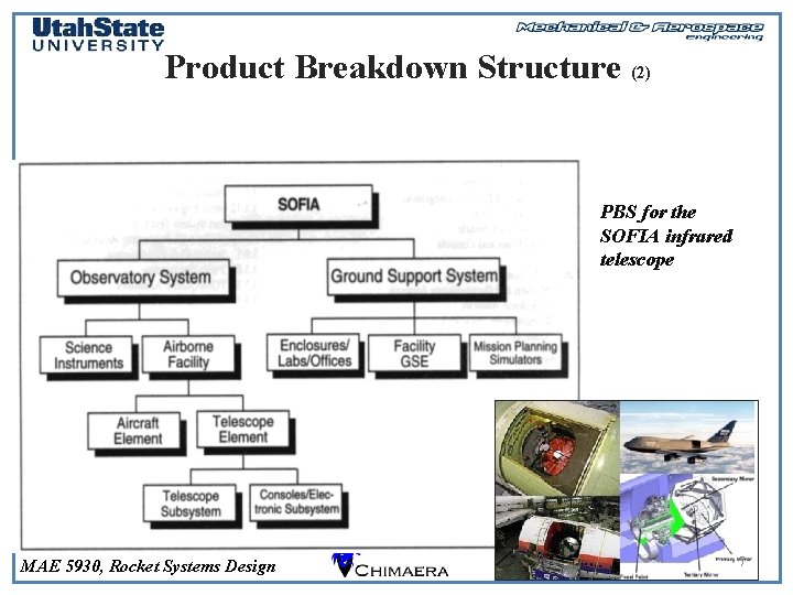 Product Breakdown Structure (2) PBS for the SOFIA infrared telescope MAE 5930, Rocket Systems
