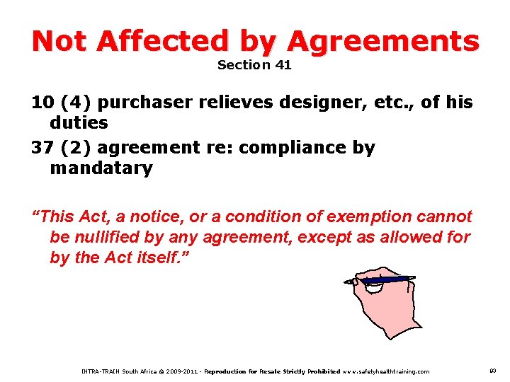 Not Affected by Agreements Section 41 10 (4) purchaser relieves designer, etc. , of