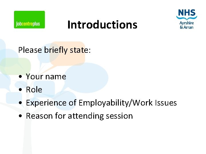 Employability Health Awareness Session Cofacilitated by Maggie Vooght