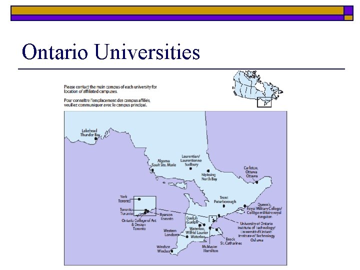 Ontario Universities 