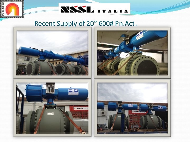 Recent Supply of 20” 600# Pn. Act. Recent Supply of 20” 600# Pn. Act.