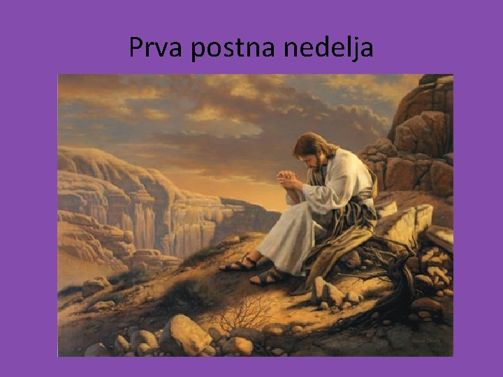 Prva postna nedelja 