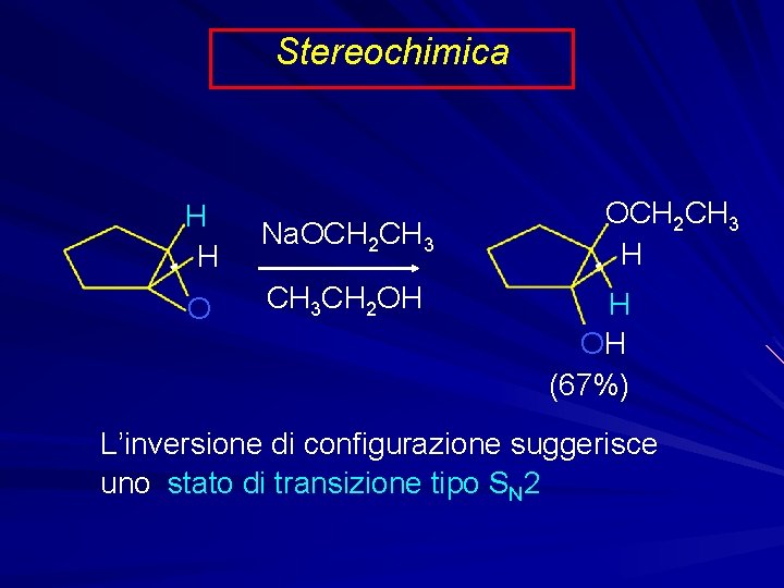 Stereochimica H H Na. OCH 2 CH 3 O CH 3 CH 2 OH