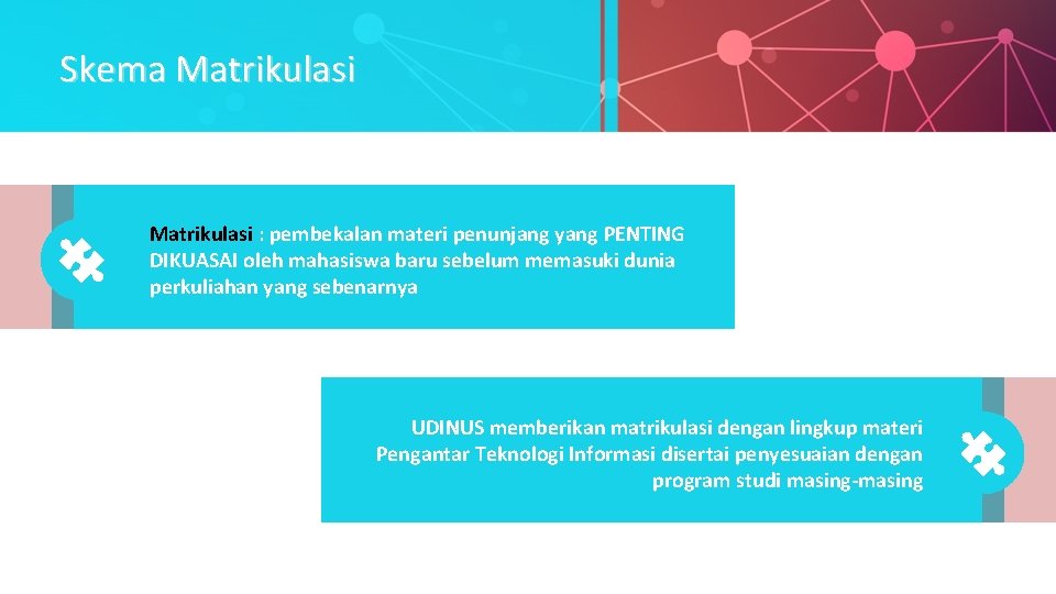 Skema Matrikulasi : pembekalan materi penunjang yang PENTING DIKUASAI oleh mahasiswa baru sebelum memasuki
