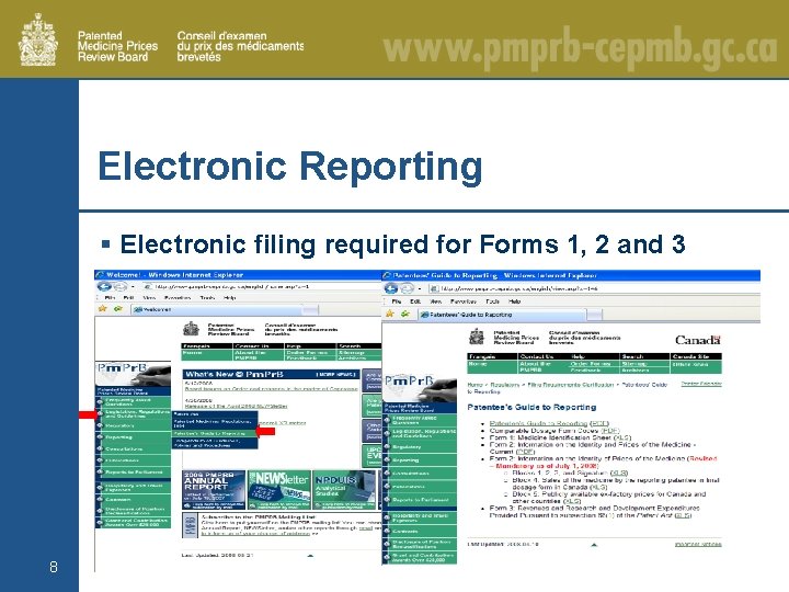 Electronic Reporting § Electronic filing required for Forms 1, 2 and 3 8 